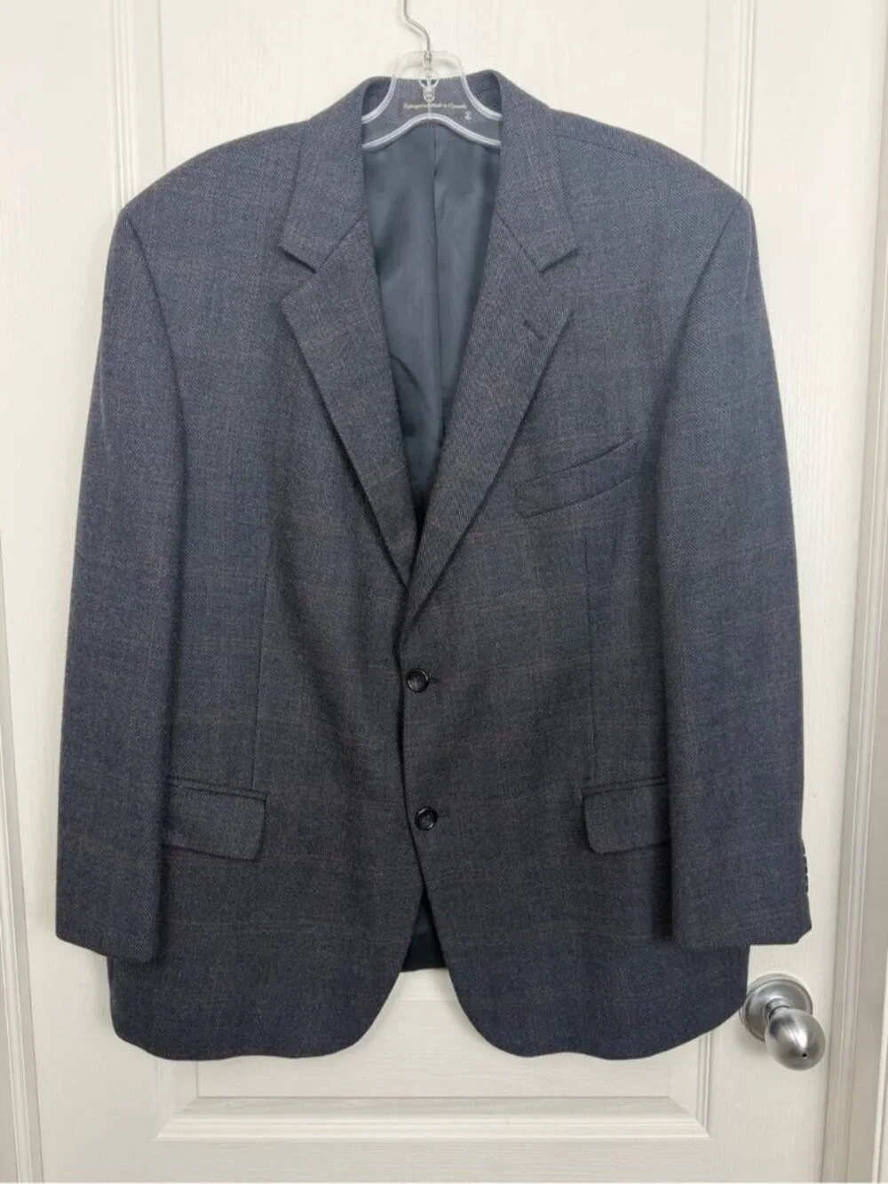 Vintage Oscar De La Renta Wool Blazer Sport Coat Size 44S Union Made 80s